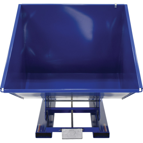 Conteneur autobasculeur, Acier, 2 vg³, Bleu OSI Industrial Sales