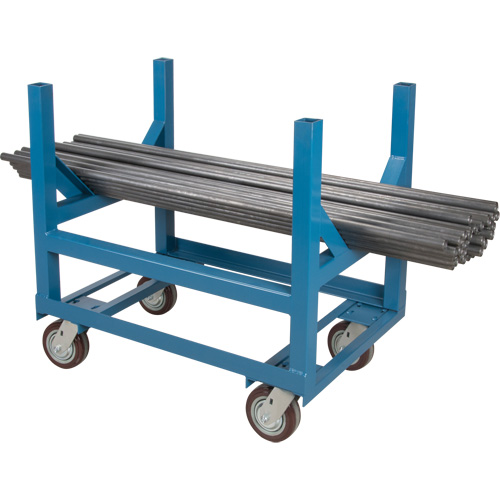 Chariot &agrave; berceaux pour tuyaux et barres, 24" lo x 24" la x 34" h, Capacit&eacute; de 2500 lb, Roue Polyur&eacute;thane OSI Industrial Sales