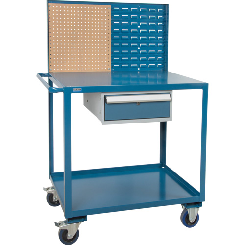 Chariot de service mobile, 2 Tiers, 24" la x 57" h x 40" p, Capacit&eacute; 1200 lb OSI Industrial Sales