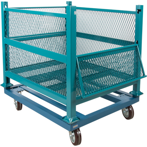 Dolly for Open Mesh Container, 40.5" W x 34-1/2" D x 10" H, 3000 lbs. Capacity OSI Industrial Sales