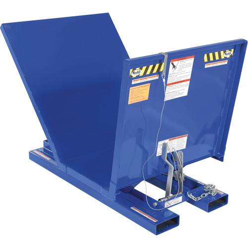 Open Sided Hopper, Steel, 1 cu.yd., Blue OSI Industrial Sales