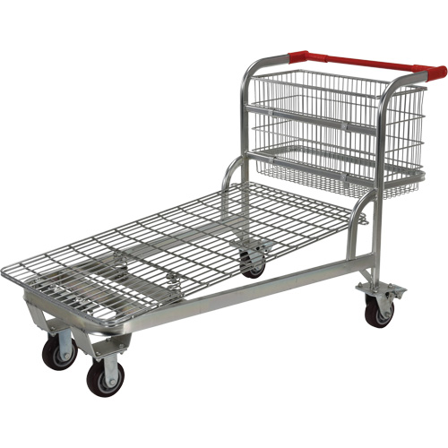 Chariot en treillis emboîtable, Acier, 28-3/4" x 37-1/16" x 59-5/8", Capacit&eacute; 275 lb OSI Industrial Sales