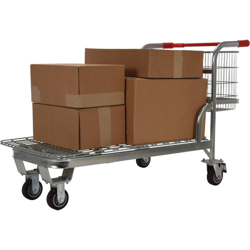 Chariot en treillis emboîtable, Acier, 28-3/4" x 37-1/16" x 59-5/8", Capacit&eacute; 275 lb OSI Industrial Sales