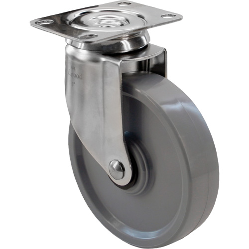 Roulette 2309, Pivotant, 5" (127 mm), Gris Envirothane, 350 lb (158,8 kg) OSI Industrial Sales