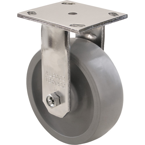 Roulette Max9, Fixe avec frein, 6" (152,4 mm), Gris-WOW Envirothane, 1100 lb (498,95 kg) OSI Industrial Sales