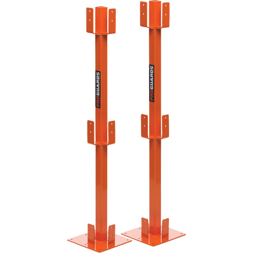 Poteaux temporaires ProGuards pour barri&egrave;re de s&eacute;curit&eacute;, 8" la x 39" h, Orange OSI Industrial Sales
