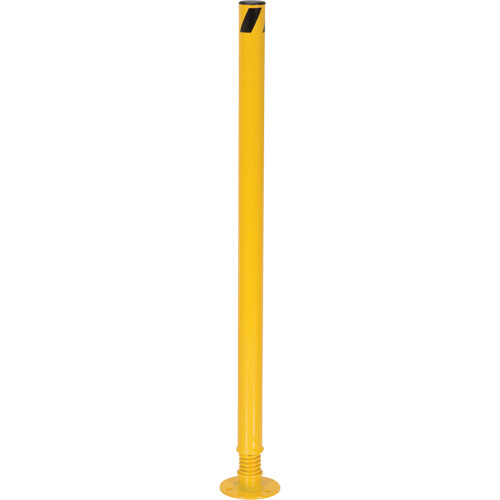 Spring Loaded Bollard, Steel, 42" H x 2-1/8" W, Yellow OSI Industrial Sales