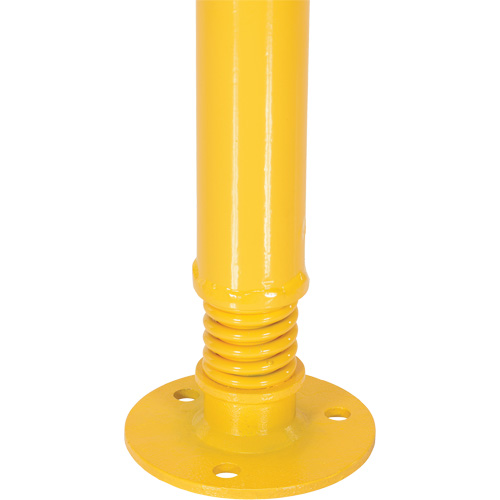 Spring Loaded Bollard, Steel, 42" H x 2-1/8" W, Yellow OSI Industrial Sales