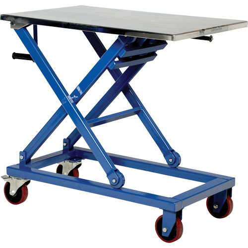 Manual Scissor Lift Table, 37" L x 23-1/2" W, Steel, 660 lbs. Capacity OSI Industrial Sales