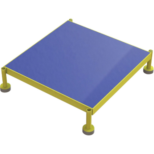 Adjustable Height One-Step Work Platform, 24" W x 24" D, 800 lbs. Capacity, All-Welded OSI Industrial Sales