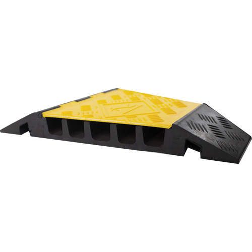 Protecteur de c&acirc;ble tourne-&agrave;-droite robuste Powerhouse, 5 canaux, 12" lo x 19,75" la x 2,25" h OSI Industrial Sales