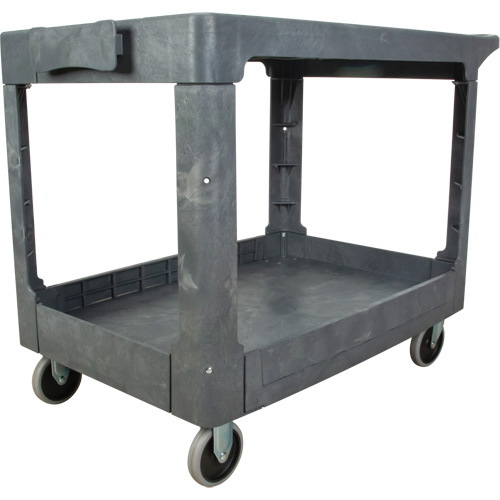 Chariot utilitaire pour l'entretien avec tablette plate, 2 tiers, 25-1/4" x 32-1/4" x 44", Capacit&eacute; 550 lb OSI Industrial Sales