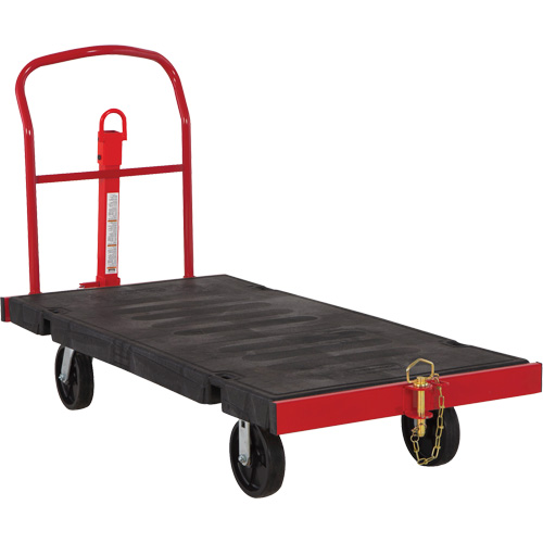 Towable Platform Cart, 64-1/4" L x 30-1/2" W, 2500 lbs. Cap., Polyolefin Wheels OSI Industrial Sales