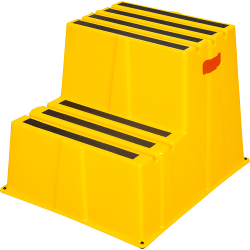 Escabeau industriel, 2 marches, 26" x 22-7/16" x Hauteur 19-11/16" OSI Industrial Sales