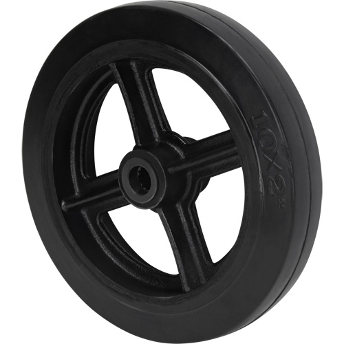 Mold-On Rubber Wheel, 10" (254 mm) Dia. x 2" (50.8 mm) W, 948 lbs. (430 kg) Capacity OSI Industrial Sales