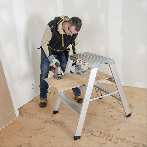 Portable Work-Stand Saw Horse, Aluminum Frame, 12-1/4" D x 36" H OSI Industrial Sales