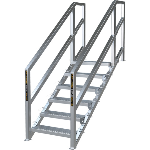 SmartStairs 6-10 Steps Modular Construction Stair System, 75" H OSI Industrial Sales
