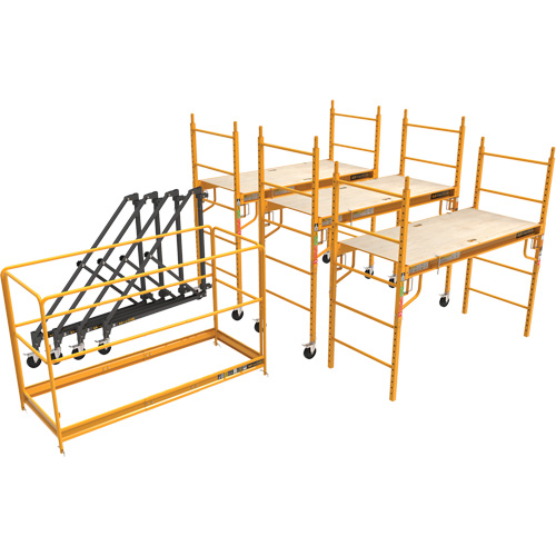 Complete 18' Drywall  Baker Scaffold Tower Set, 122" D x 236" H OSI Industrial Sales