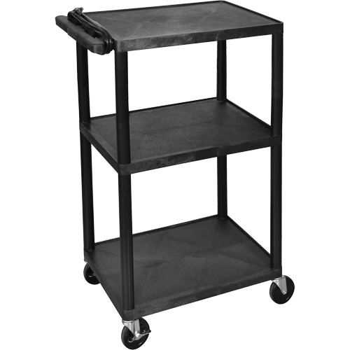 Electric Utility Cart, 3 Tiers, 24" x 42" x 18", 300 lbs. Capacity OSI Industrial Sales