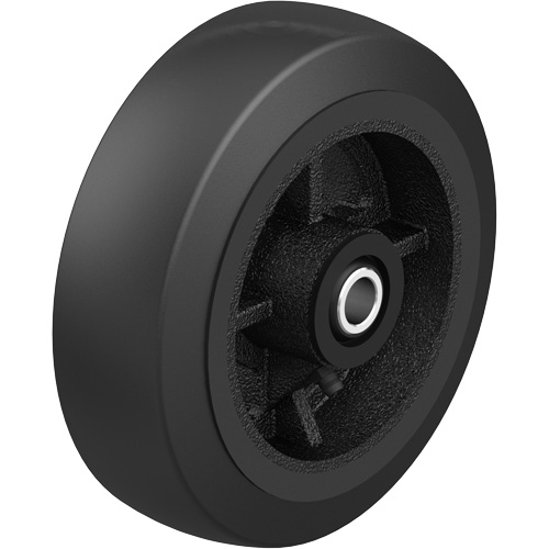 Black Rubber on Black Cast Iron Core Wheel, 12" (304.8 mm) Dia. x 2-1/2" (64 mm) W, 396.8 lbs. (180 kg) Capacity OSI Industrial Sales
