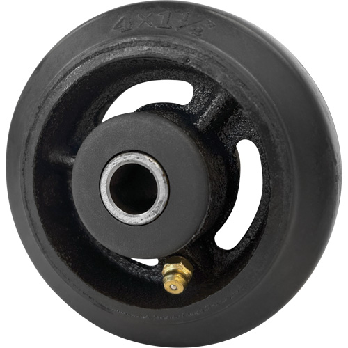Mold-On Rubber Wheel, 4" (102 mm) Dia. x 1-1/2" (38 mm) W, 350 lbs. (158 kg.) Capacity OSI Industrial Sales