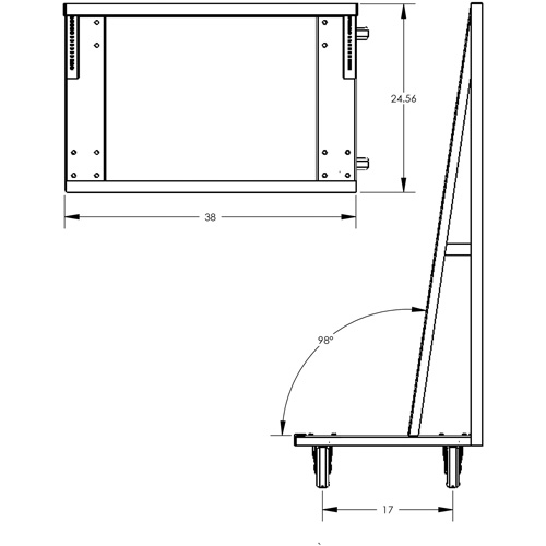 Chariot &agrave; cadre en A robuste &agrave; un c&ocirc;t&eacute; avec 6 plateaux, 38" x 25" x 63", Capacit&eacute; 2500 lb OSI Industrial Sales