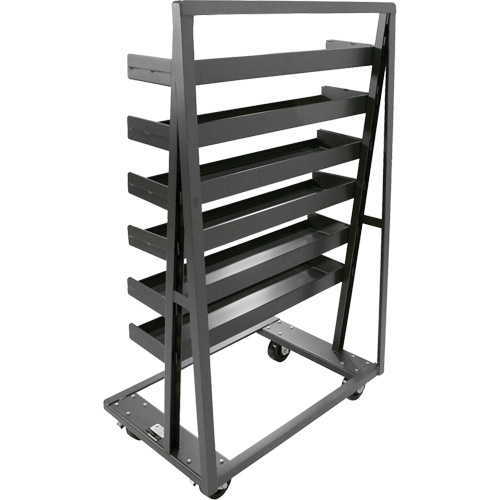 Single-Sided Heavy Duty A-Frame Cart with 6 Lipped Trays, 38" x 25" x 63", 2500 lbs. Capacity OSI Industrial Sales