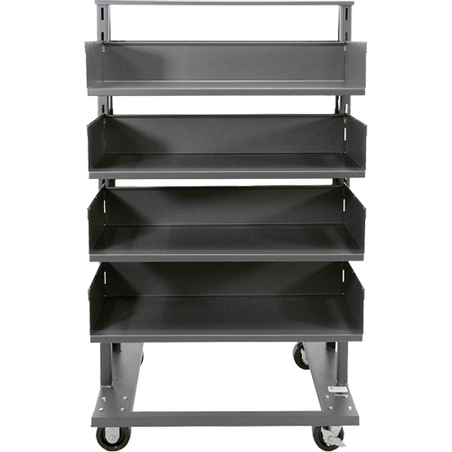 Single-Sided Heavy Duty A-Frame Cart with 4 Large Trays, 38" x 25" x 63", 2500 lbs. Capacity OSI Industrial Sales