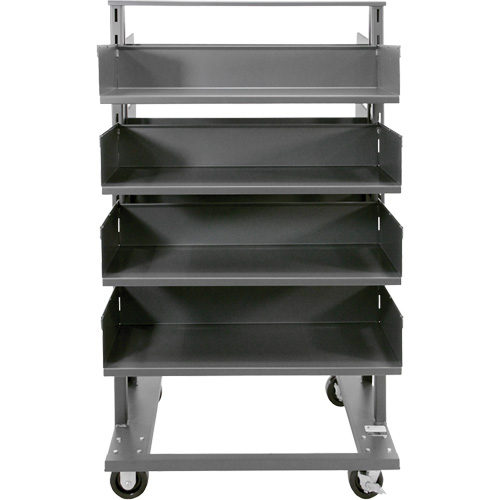 Double-Sided Heavy Duty A-Frame Cart with 8 Large Trays, 38" x 30" x 63", 2500 lbs. Capacity OSI Industrial Sales