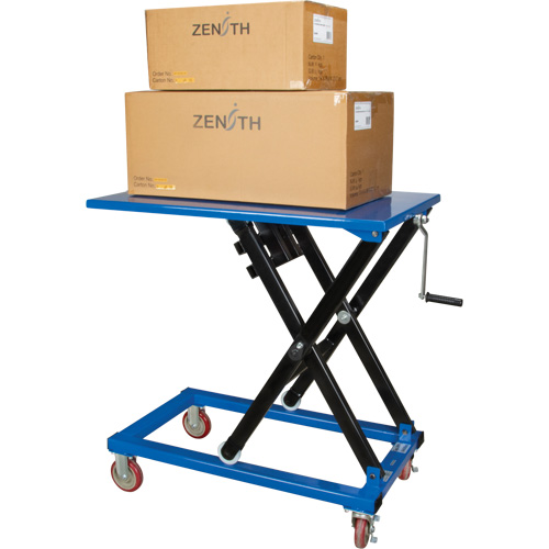 Manual Scissor Lift Table, 37-3/8" L x 23-5/8" W, Steel, 660 lbs. Capacity OSI Industrial Sales