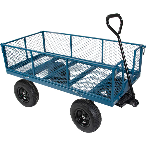 Wagon avec c&ocirc;t&eacute;s rabattables, 24" la x 48" la x Capacit&eacute; 800 lb OSI Industrial Sales