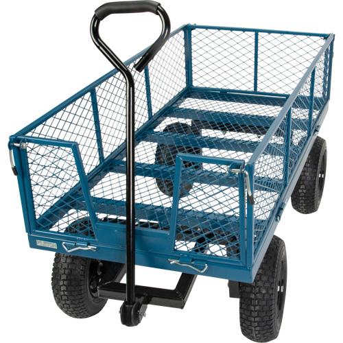 Wagon avec c&ocirc;t&eacute;s rabattables, 24" la x 48" la x Capacit&eacute; 800 lb OSI Industrial Sales