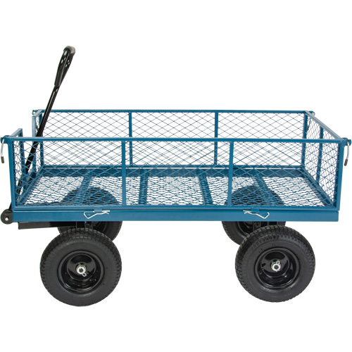 Wagon avec c&ocirc;t&eacute;s rabattables, 24" la x 48" la x Capacit&eacute; 800 lb OSI Industrial Sales