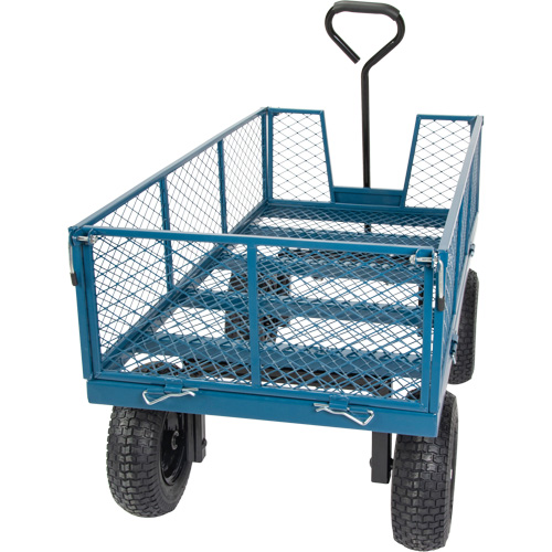 Wagon avec c&ocirc;t&eacute;s rabattables, 24" la x 48" la x Capacit&eacute; 800 lb OSI Industrial Sales