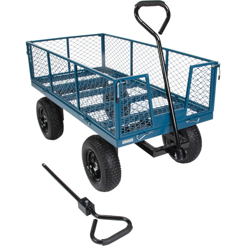 Wagon avec c&ocirc;t&eacute;s rabattables, 24" la x 48" la x Capacit&eacute; 800 lb OSI Industrial Sales