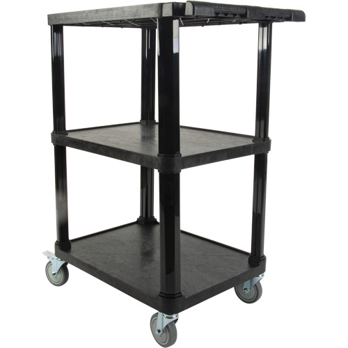 Chariot utilitaire avec tablette plate, 3 tiers, 18-1/8" x 37-3/8" x 27-3/4", Capacit&eacute; 330 lb OSI Industrial Sales