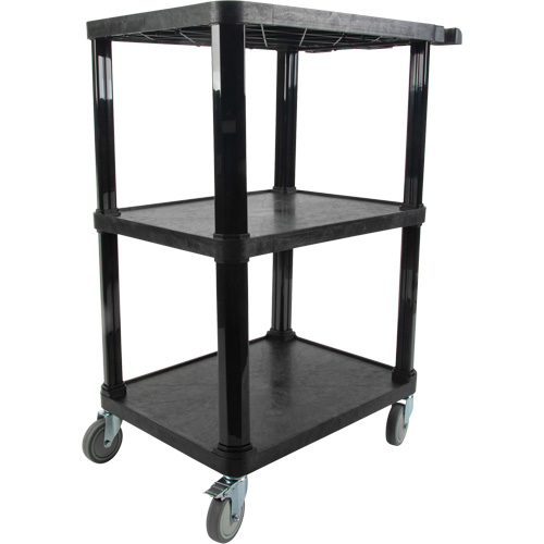 Chariot utilitaire avec tablette plate, 3 tiers, 18-1/8" x 37-3/8" x 27-3/4", Capacit&eacute; 330 lb OSI Industrial Sales