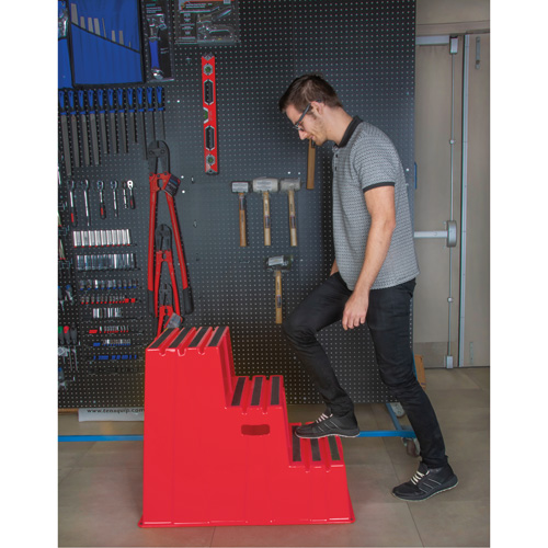 Escabeau industriel, 3 marches, 34-13/16" x 22-7/16" x Hauteur 28-1/2" OSI Industrial Sales