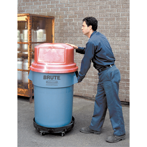 Waste Container Dolly, Polyethylene, Black OSI Industrial Sales