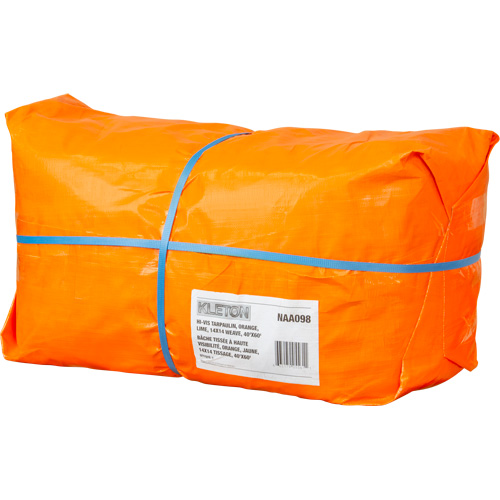 B&acirc;che tiss&eacute;e robuste haute visibilit&eacute;, Poly&eacute;thyl&egrave;ne, Vert/Orange, 40' x 60' x 12 mils OSI Industrial Sales