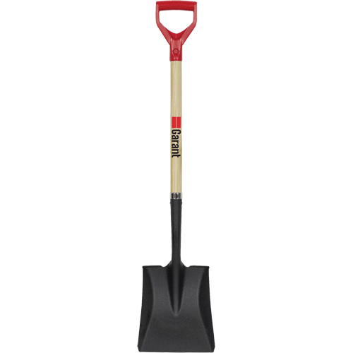 Square Point Shovel, Wood, Tempered Steel Blade, D-Grip Handle, 43-1/2" Long OSI Industrial Sales