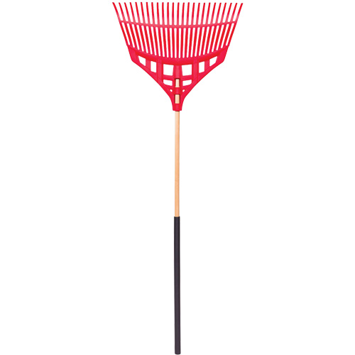 Leaf Rake, 24" Blade, Wood Handle, Plastic Blade OSI Industrial Sales
