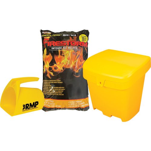 Ensemble de produit de d&eacute;glaçage intense Firestorm avec 56 sacs, Sac, 44 lb (20 kg), Point de fonte -32°C (-25°F) OSI Industrial Sales
