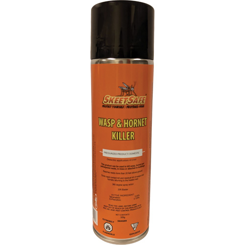 SkeetSafe&reg; Wasp & Hornet Spray, 350 g, Aerosol Can, Solvent Base OSI Industrial Sales