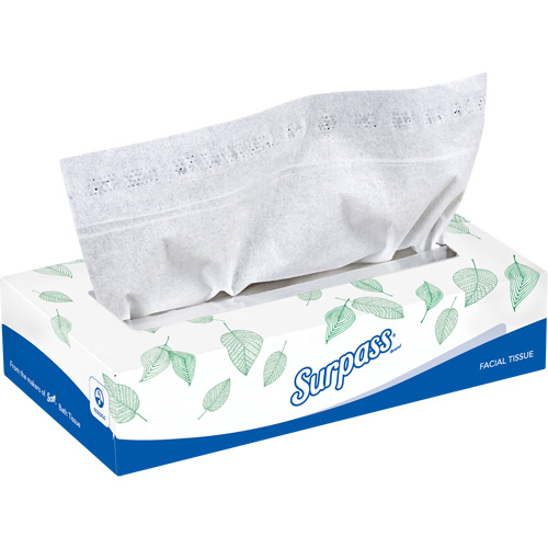 Mouchoirs Surpass, 2 pli, 8,3" lo x 7,8" la, 100 feuilles/boîte OSI Industrial Sales