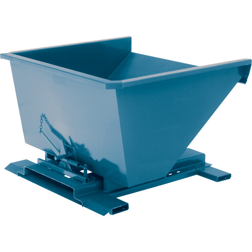 Self-Dumping Hopper, Steel, 3/4 cu.yd., Blue OSI Industrial Sales