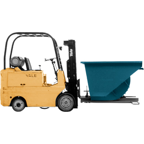 Self-Dumping Hopper, Steel, 3/4 cu.yd., Blue OSI Industrial Sales