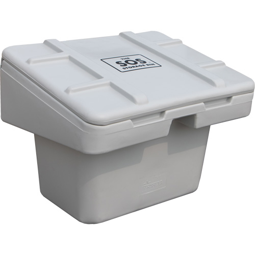 Contenants pour sel & sable SOS, Avec Moraillon, 30" x 24" x 24", 5,5 pi³, Gris OSI Industrial Sales