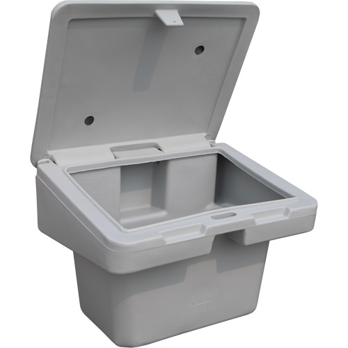 Contenants pour sel & sable SOS, Avec Moraillon, 30" x 24" x 24", 5,5 pi³, Gris OSI Industrial Sales