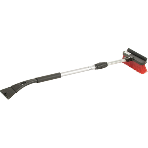 Snow Brooms, Telescopic, Nylon Polyethylene Blade, 36" Long, Red OSI Industrial Sales